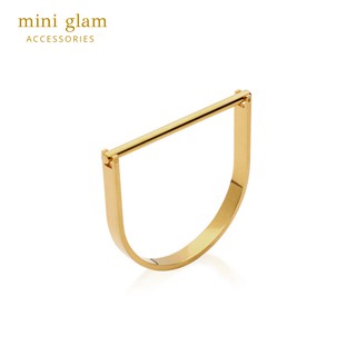 Miniglam D Metallic Bangle Bracelet (Gold) กำไลข้อมือเมทัลลิคสีทอง