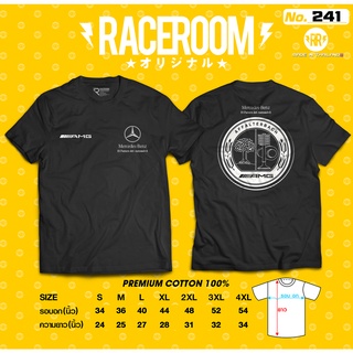 RACEROOM เสื้อยืดคอกลม สีดำ ไม่ย้วย Cotton100 Mercedes-AMG-241