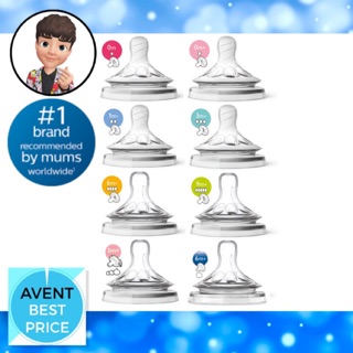 Avent Natural จุกนม # 0,1,2,3,4,5,V,Y 1 แพ็ค (2 จุก)