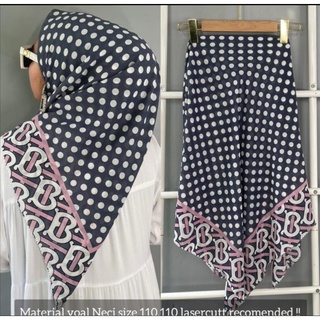 ฮิญาบดอกไม้ MOTIF ผสมดอกไม้ MOTIF HIJAB POLKA B