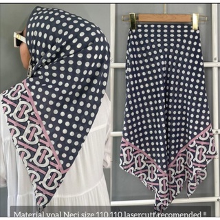 ฮิญาบดอกไม้ MOTIF ผสมดอกไม้ MOTIF HIJAB POLKA B