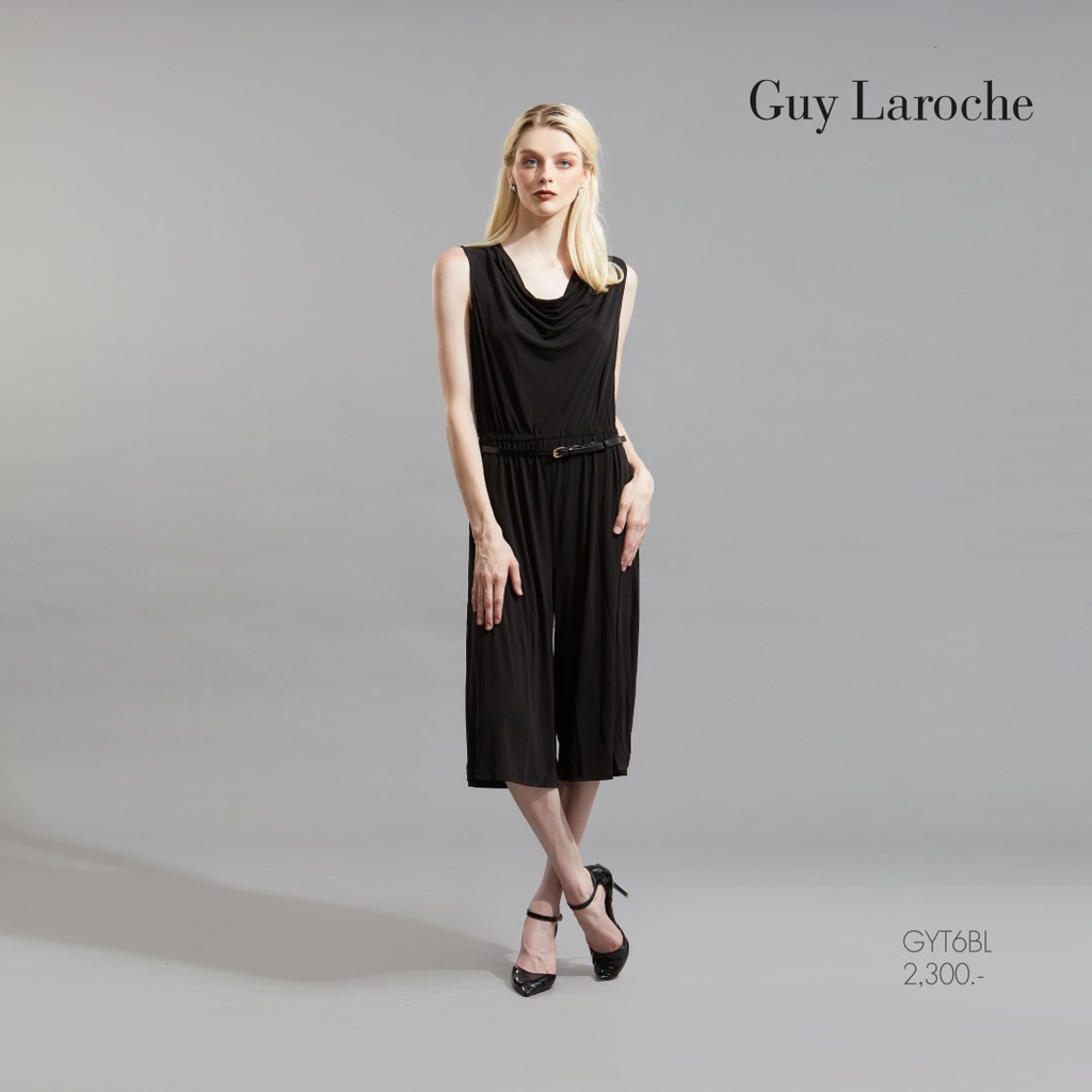 Guy Laroche : ชุดจั๊มป์สูท เนื้อผ้า Cozy เบา สบาย เดรส ชุดเดรส (GYT6BL)