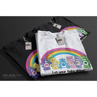 พร้อมส่ง!! เสื้อยืด Oversize คอกลมแขนสั้น ดีเทลลายหมีแคร์แบร์ Care Bears