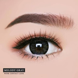 Melody Gray (2) โทนแบ๊ว บิ๊กอาย สีเทา เทา ตัดขอบดำ ตาโต ✨Wink Lens ✨ ค่าสายตา สายตาสั้น แฟชั่น สายตาปกติ Contact Lens