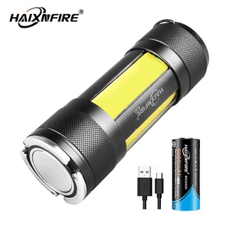 Haixnfire W104 ไฟฉาย COB ชาร์จ USB กันน้ํา สําหรับตั้งแคมป์กลางแจ้ง