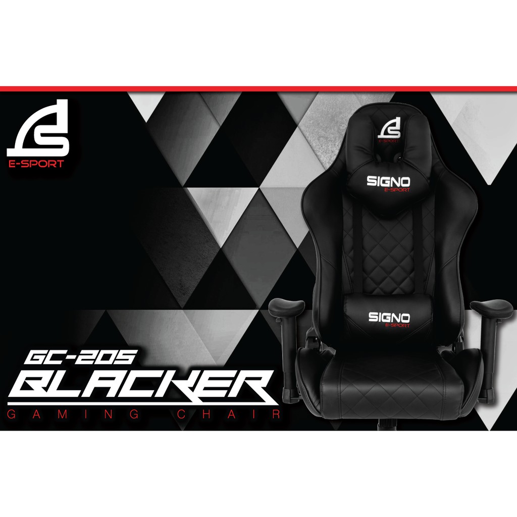 SIGNO E-Sport Gaming Chair รุ่น BLACKER GC-205BLK (เก้าอี้ เกมส์มิ่ง)