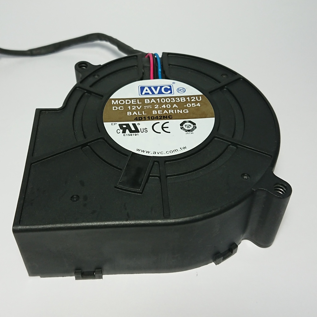 Fan พัดลม ระบายความร้อน เตาชีวมวล พัดลมหอยโข่ง 3.5 นิ้ว 12V 2.40A รุ่น BA10033B12U ยี่ห้อ AVC