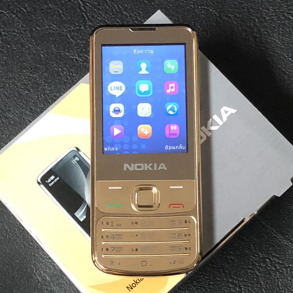 โทรศัพท์มือถือปุ่มกด Nokia6700Cปุ่มกดไทย-เมนูไทย เปลือกโลหะ ได้AIS TRUE ซิมการ์ด 4G