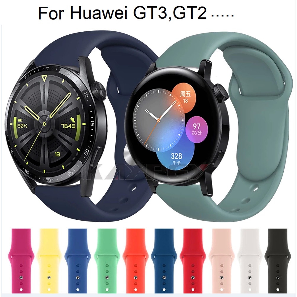 Soft Silicone huawei watch gt 5 สาย สายนาฬิกา huawei watch gt 4 สาย Huawei watch GT3 Strap Soft Sili