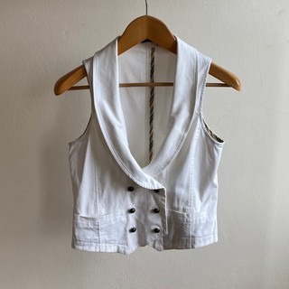 เสื้อกั๊ก Lolita White Denim Vest