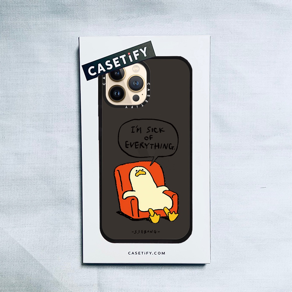 Casetify X SSEBONG เคสนิ่ม ลายเป็ด โซฟา สีแดง สีดํา สําหรับ IPhone 14 13 12 11 Pro MAX Mini XS MAX XR X SE 6 6S 7 8 Plus