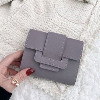 《พร้อมส่ง》กระเป๋าสตางค์หนัง PU ใบสั้น Stitch Small Wallet