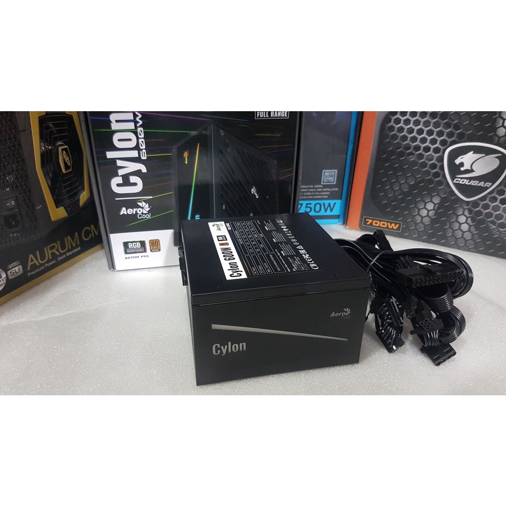 PSU ประกัน 3เดือน AeroCool Cylon 600W 80+Bronze มือ2 มีไฟRGB / power supply /  พาวเวอร์ซัพพลาย