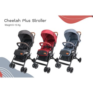 รถเข็นเด็ก Glowy รุ่น Cheetah Stroller [เด็กแรกเกิด-3ปี] Glowy รถเข็นเด็กเหมาะสำหรับเด็กแรกเกิด - 3 ขวบ (0-15 kg)