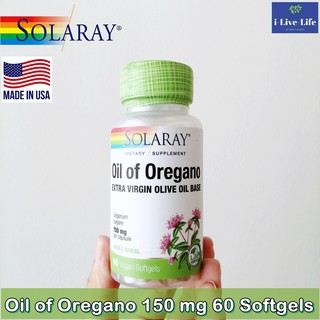 Oil of Oregano 150 mg 60 Softgels - Solaray น้ำมันออริกาโนสกัด