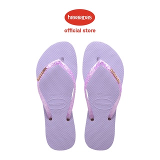 Havaianas รองเท้าแตะฟลิปฟลอป แต่งกลิตเตอร์ สีม่วง สําหรับผู้หญิง