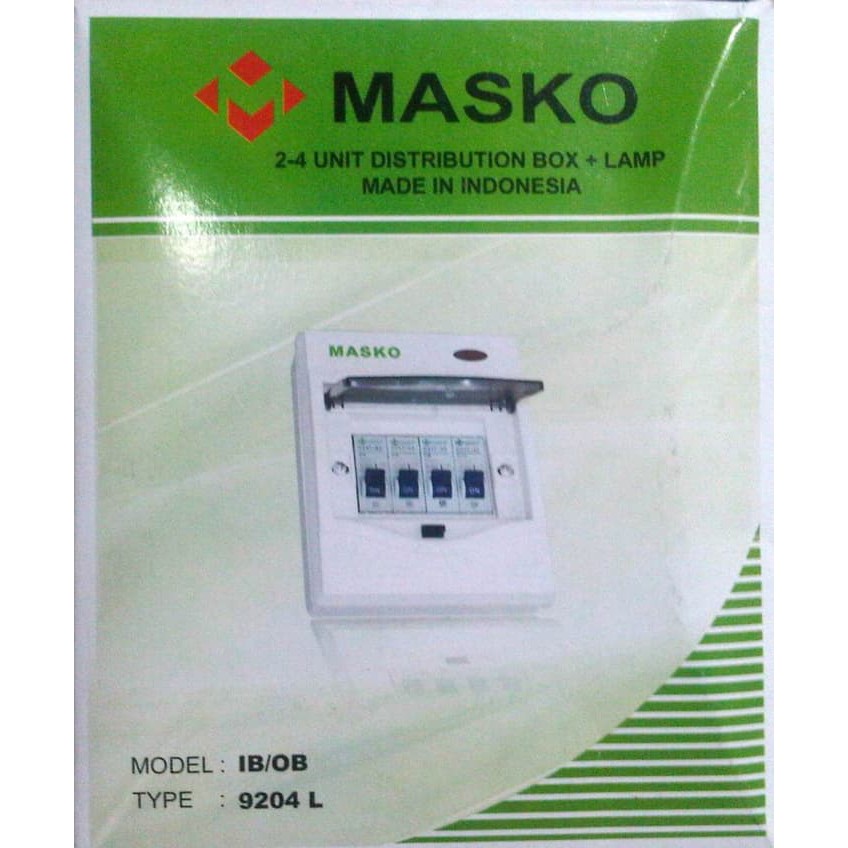 MASKO MCB Box 2-4 Group 9204L สามารถ IB หรือ OB I MACB Box Distribution Unit + ไฟ