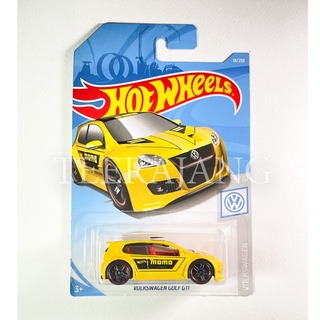 Hotwheels VOLKSWAGEN GOLF GTI (Yellow and momo pattern)