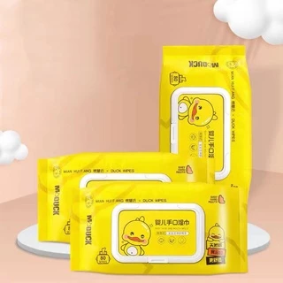 (🔥 0 บาท ส่งฟรี 🔥) ทิชชู่เปียก น้องเป็ด แพคนึงมี 80 แผ่น ผ้าเช็ดทำความสะอาด 1ห่อ 80 แผ่น ทิชชู่ทำความสะอาด Baby Wipes