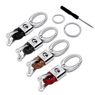 Lexus GS430  RX300 IS250 Car Logo Braided Rope Keychain Horseshoe Buckle Key Ring key fob Universal Leather Cord Key Chain Auto Key Strap Pendant Decoration