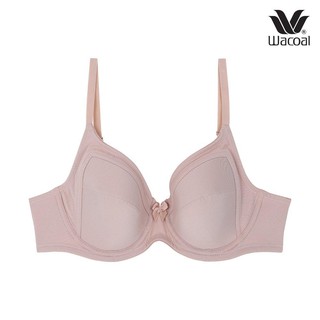 ชุดชั้นใน Wacoal Basic Bra สีเบจ (BE) มีโครง เสริมฟองบาง ยกทรง 4/5 cup เก็บเต้า เต้าเรียบ รุ่น WB9917 วาโก้ เสื้อใน บรา