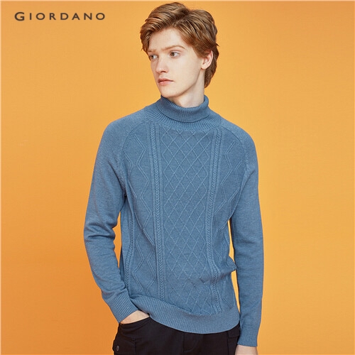 GIORDANO MEN Vintage turtleneck knitted sweater 13059803