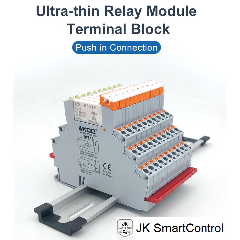 Push-In Ultra Slim Relay  : รีเลย์แบบบาง (5-24 VDC Coil Input)