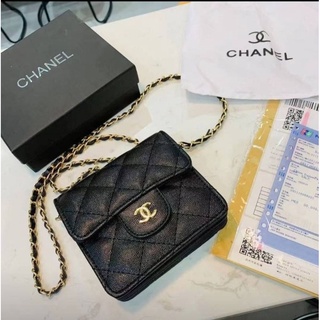 ✅✅พร้อมส่ง..ส่งฟรี กระเป๋าสะพายchanel อุปกรณ์ครบ กล่อง ใบเซอร์