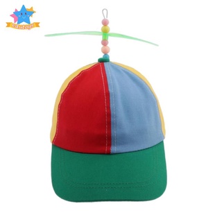 Kids Rainbow Propeller Spinner Hat w/ Adjustable Hat Snap Back-Costume Accs