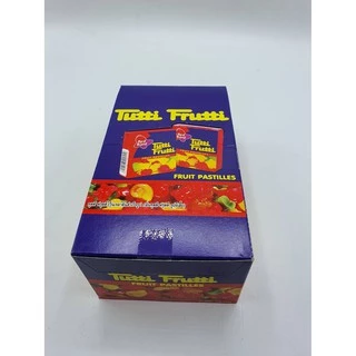 24 กล่อง เล็ก tutti frutti ทุตตีฟรุตตีผีเสื้อ สีน้ำเงิน ขนมวุ้นเจลลี่ รสผลไม้