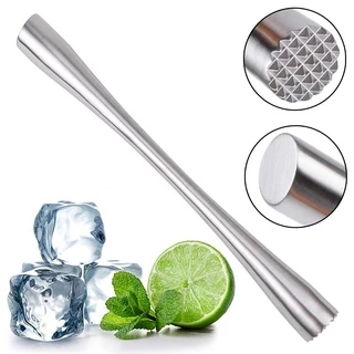 ☕☕☕เครื่องมือทำไวน์สแตนเลส ค็อกเทลน้ำแข็ง Swizzle Stick Fruit Muddle Pestle Popsicle Sticks Crushed Ice Hammer Bar Tools