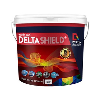 สีน้ำทาภายนอก DELTASHIELD PLUS BASE E กึ่งเงา 1GL สีน้ำอะคริลิกคุณภาพสูงสำหรับทาภายนอกและภายใน เกรด 15 ปี โดยมีเนื้อสีมา