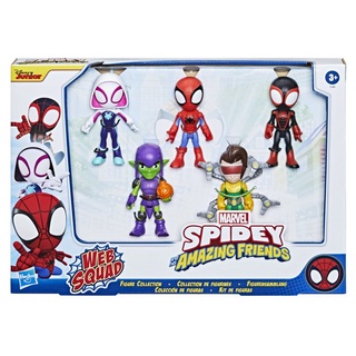 Marvel Spidey and His Amazing Friends Web Squad Figure Collection, 5 Action Figures ฟิกเกอร์ Marvel Spidey and His Amazing Friends Web Squad สําหรับสะสม 5 ชิ้น