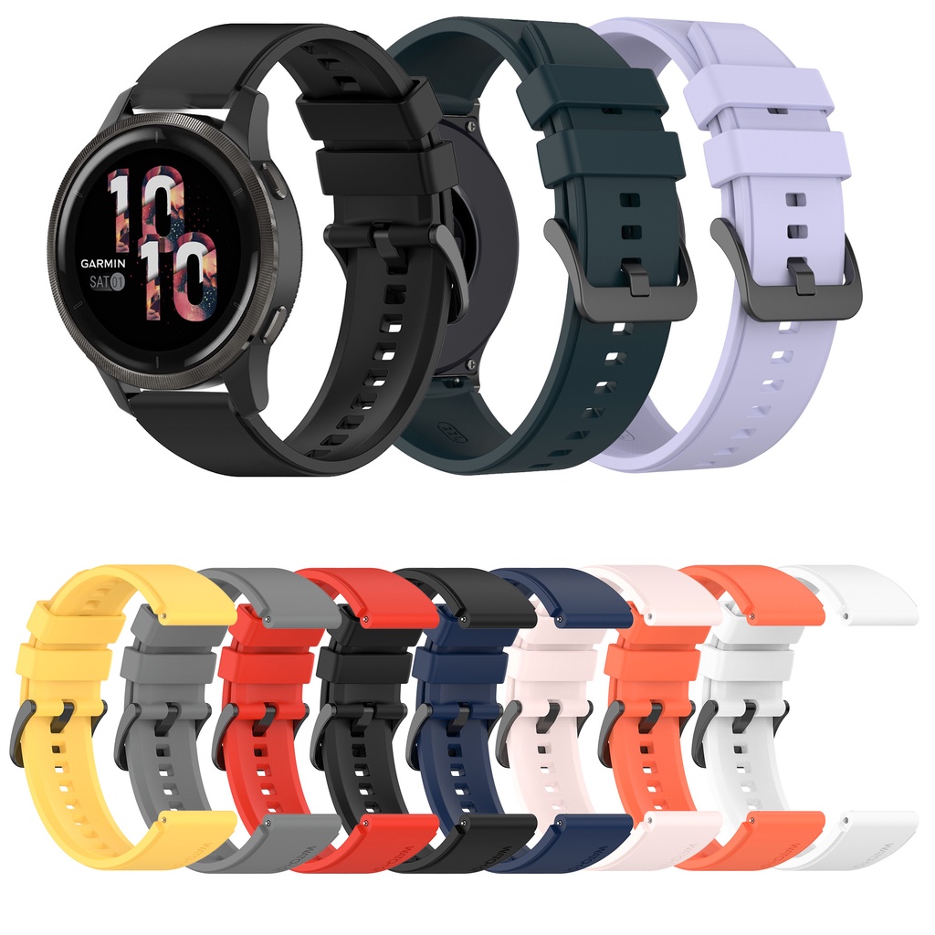 สายรัดซิลิโคน 22มม สำหรับ Garmin vivoactive 4 venu 2 3 4 45mm Venu3 Forerunner 265 255 970 570 47mm สายรัดข้อมือกีฬาเปลี่ยนสร้อยข้อมือ
