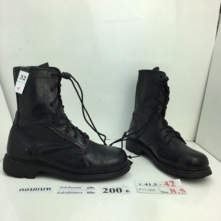 รองเท้าคอมแบท Combat shoes หนังสีดำ สภาพดี ทรงสวย มือสอง คัดเกรด ของนอก เกาหลี