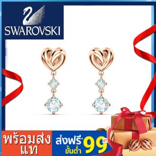 Swarovski  ต่างหูสตั๊ด ประดับคริสตัล แฟชั่นสำหรับผู้หญิง