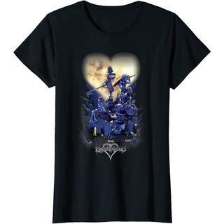 เสื้อยืดแขนสั้นลําลอง คอกลม พิมพ์ลาย Disney Kingdom Hearts Group Shot สไตล์คลาสสิก สําหรับผู้ชาย