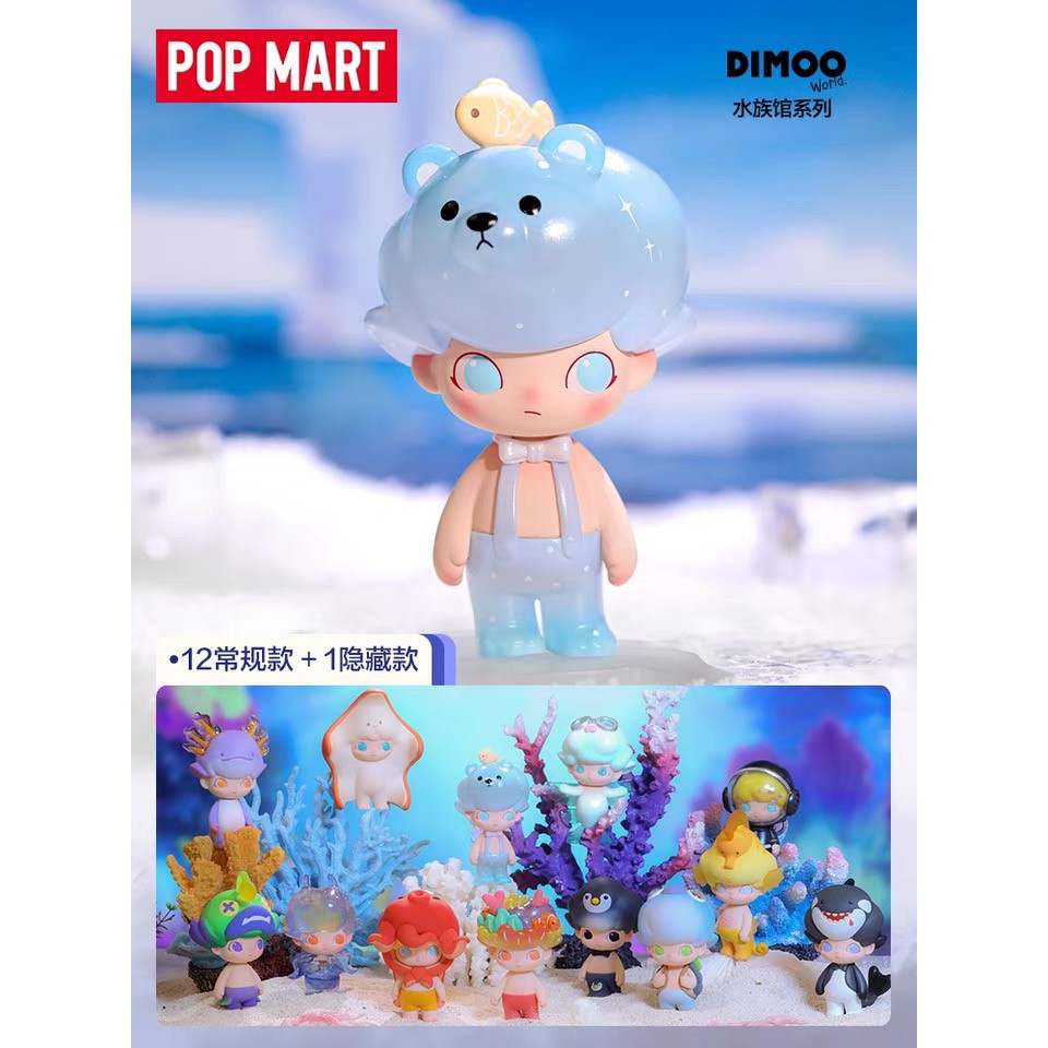 【ของแท้】Dimoo กล่องสุ่มตุ๊กตาฟิกเกอร์ Popmart น่ารัก สําหรับเก็บสะสม ให้เพื่อน