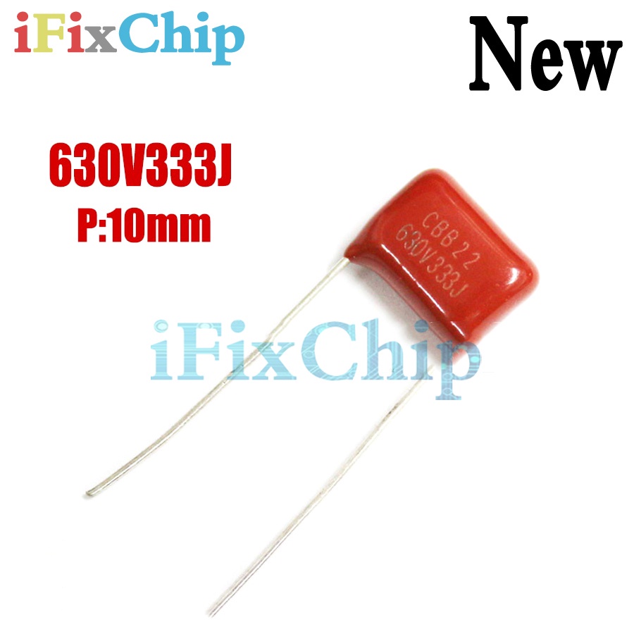10PCS 630V333J 333J630V Pitch 10MM 630V 333J 33NF CBB ตัวเก็บประจุฟิล์มโพรพิลีน