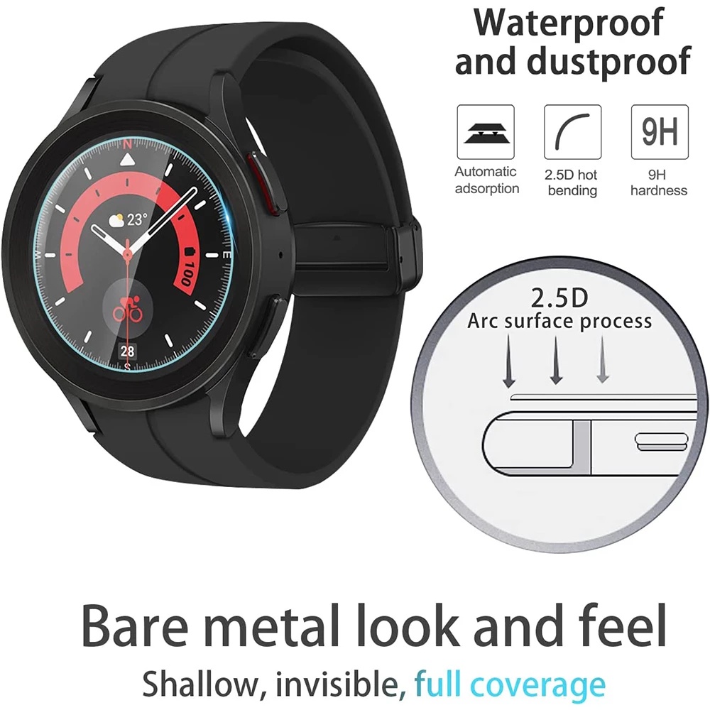 กระจกนิรภัยกันรอยหน้าจอ 2.5D สําหรับ Samsung Galaxy Watch 5 40 มม. 44 มม. Galaxy Watch 5 pro 45 มม. ราคา ถูกที่สุด ดีลบีเคเค แกลเลอรีภาพที่ 2