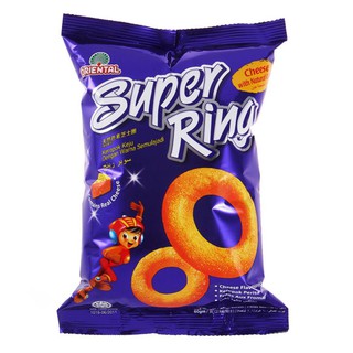 แพ็ค 2 ชิ้น Oriental Superring Cheese Snacks 60g. โอเรียนซุเต็ลปเปอร์ริงชีสขนมครก 60กรัม