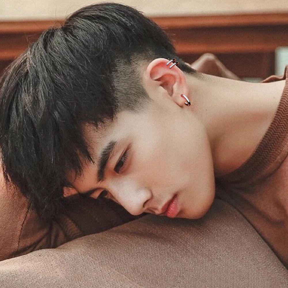 Bliss ต่างหูคลิปหนีบ เหล็กไทเทเนียม สีพื้น สไตล์พังก์ สตรีท ของขวัญแฟชั่น สําหรับผู้ชาย ผู้หญิง