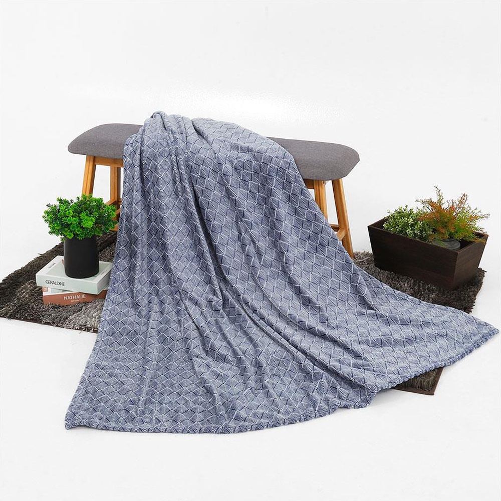 Homebase HLS AMORA ผ้าห่มโพลีเอสเตอร์ W152xD1xH203 Cm สีม่วง สีฟ้า