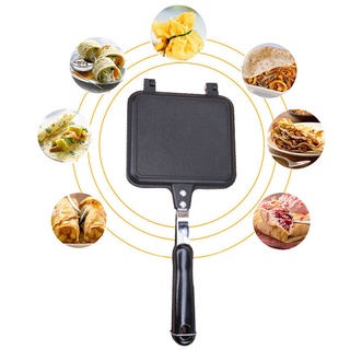 ℗Double-sided Pan Steak Frying Pan Pancake Sandwich Bread Mold Pan Double-sided Grill Frying Pan Cookware Outdoor Kitche