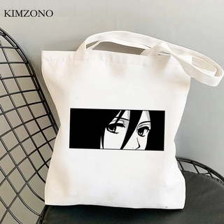 attack on titan bag woven cotton jute shopping bag jute bag woven foldable reusable cloth reusable shoping bag reciclaje handbag foldable cloth กระเป๋าถือผู้หญิง