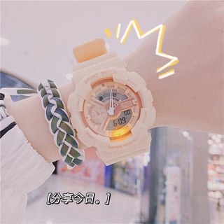 นาฬิกาผู้หญิง。 Electronic Watch Female Ins Wind Net Red Japan และ Macaron Unicorn High School High School Simple ของเก