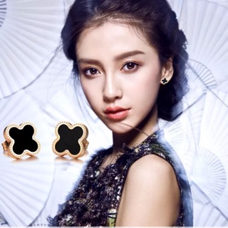 ต่างหูแบบติดหู ต่างหูตัวเล็ก แบบหอยมุข ลายา ต่างหูดอกสแตนเลส ไม่แพ้ไม่ดำ