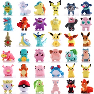 ของเล่นตุ๊กตาการ์ตูนโปเกม่อน ปิกาจู Charmander Totodile Snorlax Eevee ของขวัญสําหรับเด็ก