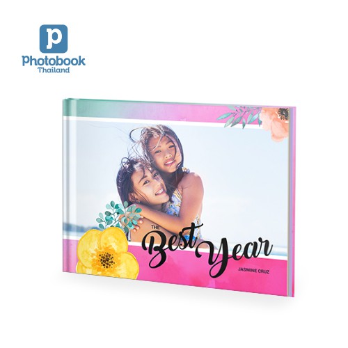 [eVoucher] Photobook: โฟโต้บุ๊คปกแข็ง 8x6 นิ้ว แต่งเองบนเว็บ มีธีมให้เลือก, 40 หน้า