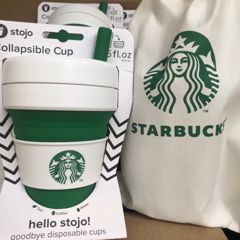 Starbucks foldable รวมสินค้าพับเก็บได้ ลดโลกร้อนสตาบัค Stojo starbucks+Lunch box starbucks